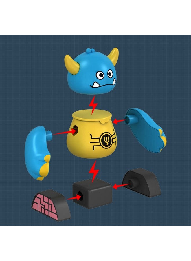 TEMI Magnetic Robot Toy For 3-5 Years Old - Monster Blocks Stacking Transform Toys With Storage Box, Set For Kids Age 3 4 5 6 7 Years Old Boys, Christmas & Birthday Gift - Image 5