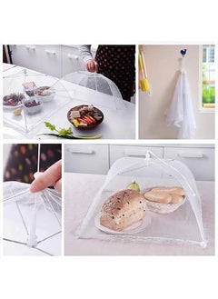 CELLEBII CELLEBII Reusable and Collapsible Fabric Food Cover Tent Umbrella Foldable Food Cover Umbrella Shape Meal Insect Net Mesh Cover Multi color  - Image 3