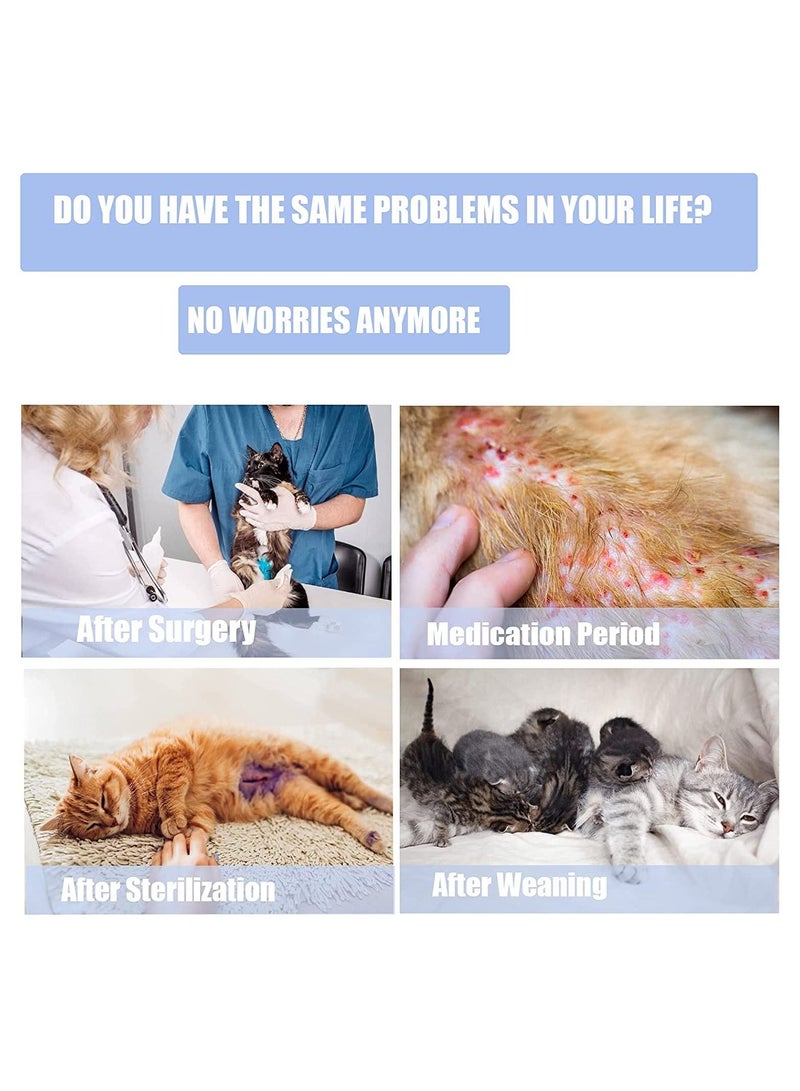 Y&D Cat Surgical Recovery Suit for Abdominal Wounds Skin Diseases Professional Breathable E Collar Alternative Cotton Surgery Shirt Cats and Dogs After Wear Anti Licking - Image 5