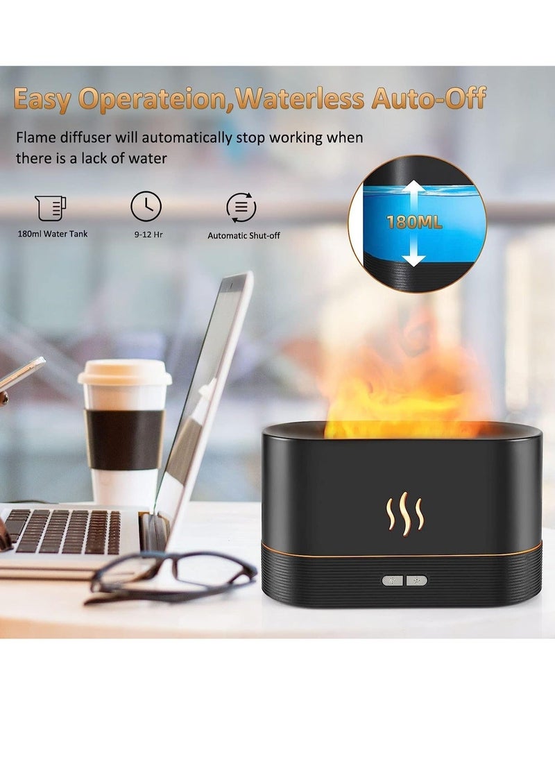 Raxoom Flame Diffuser Humidifier-Auto Off 180ml Essential Oil Diffuser-2 Modes Brightness Aroma Humidifier with Fire Flame Effect for Home,Office,Spa,Gym - Image 4
