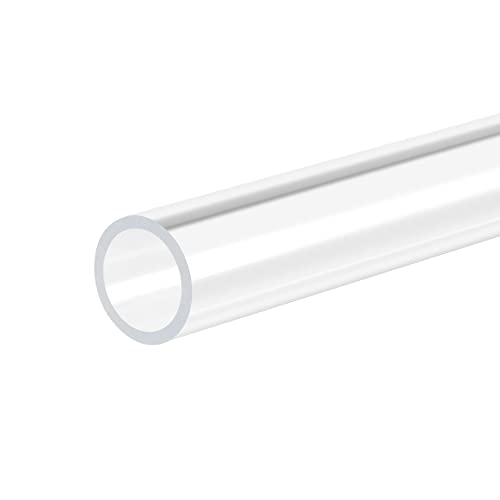 MECCANIXITY Acrylic Pipe Rigid Round Tube Clear 13mm(0.5") ID 15mm(0.6") OD 305mm(12") for Lamps and Lanterns,Water Cooling System 2pcs - Image 1