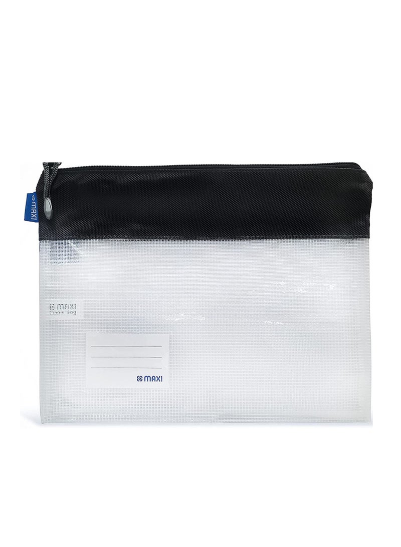 12-Piece A3 Size Zipper Bag Assorted Colours