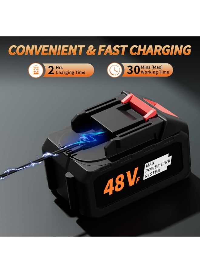 Meetion Leaf Blower Cordless - 30000RPM Handheld Snow/Leaf/Dust/Car Blower with 2 Pcs 48V Battery - High-Speed Electric Leaf Blowing for Air Dust Removal Device for Home/Patio/Garden - Jet Blower for Car Dry - Image 3