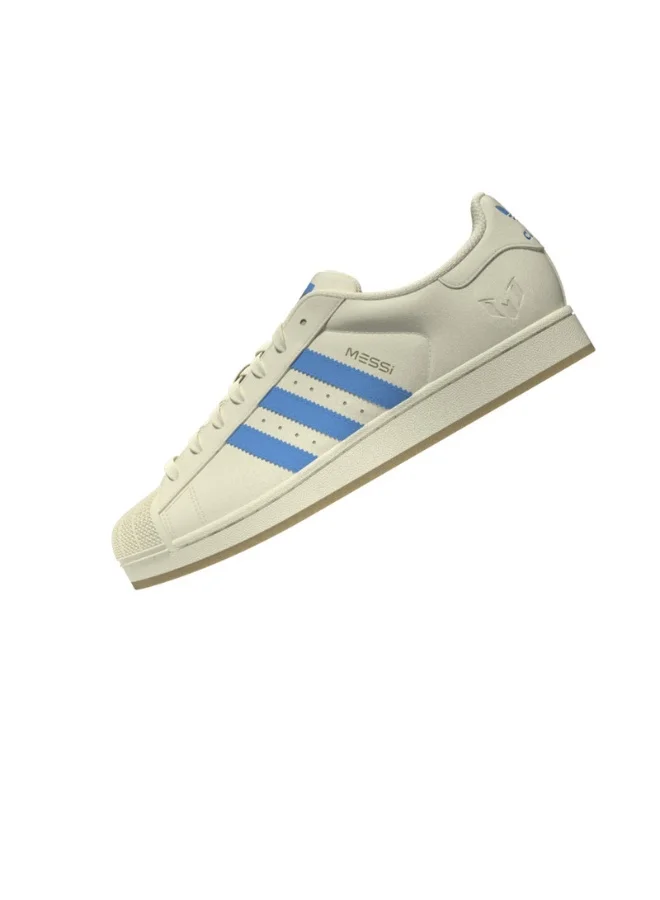 adidas أحذية كرة قدم أديداس سوبرستار ميسي يو أبيض للجنسين