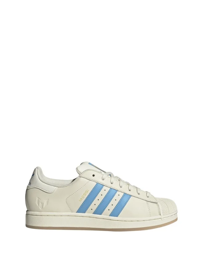 adidas أحذية كرة قدم أديداس سوبرستار ميسي يو أبيض للجنسين