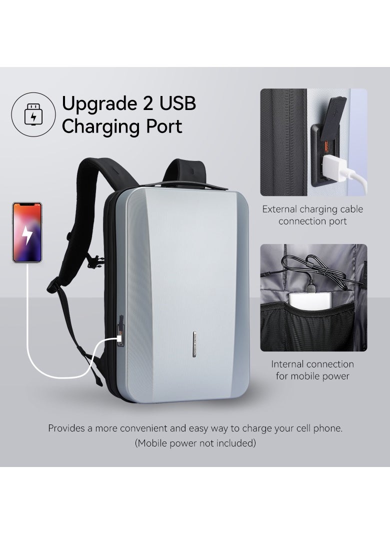MARK RYDEN MARK RYDEN 7917 Backpack Grey - Organized Storage, Water-Resistant, Impact Resistant, USB Charging Port, Safety Lock, Ergonomic Design, Ideal for Business, Travel, and Daily Use  - Image 5