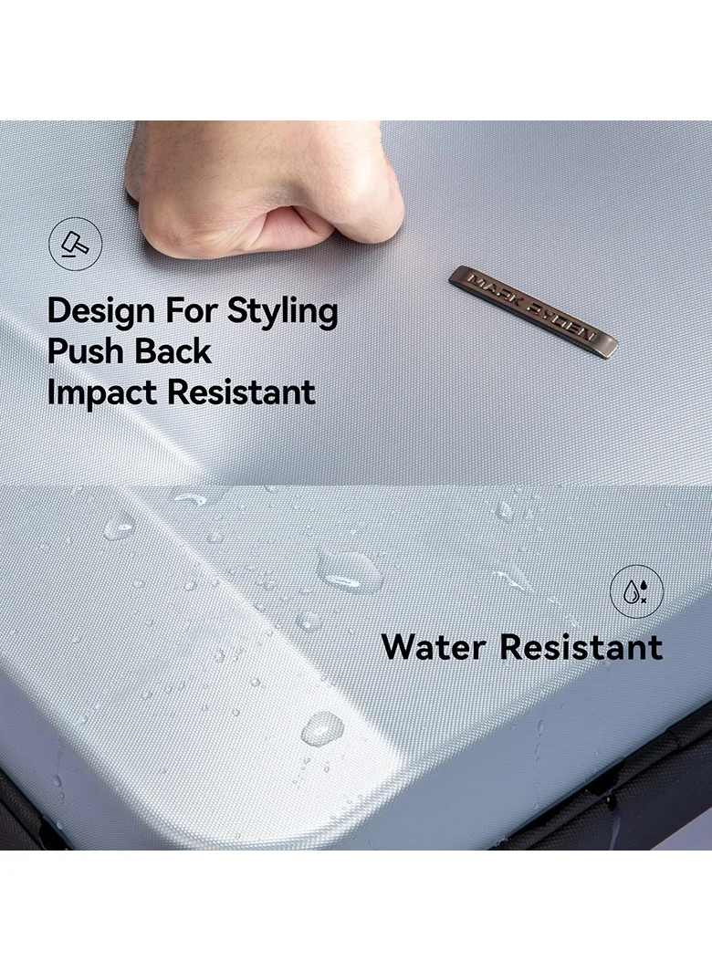 MARK RYDEN MARK RYDEN 7917 Backpack Grey - Organized Storage, Water-Resistant, Impact Resistant, USB Charging Port, Safety Lock, Ergonomic Design, Ideal for Business, Travel, and Daily Use