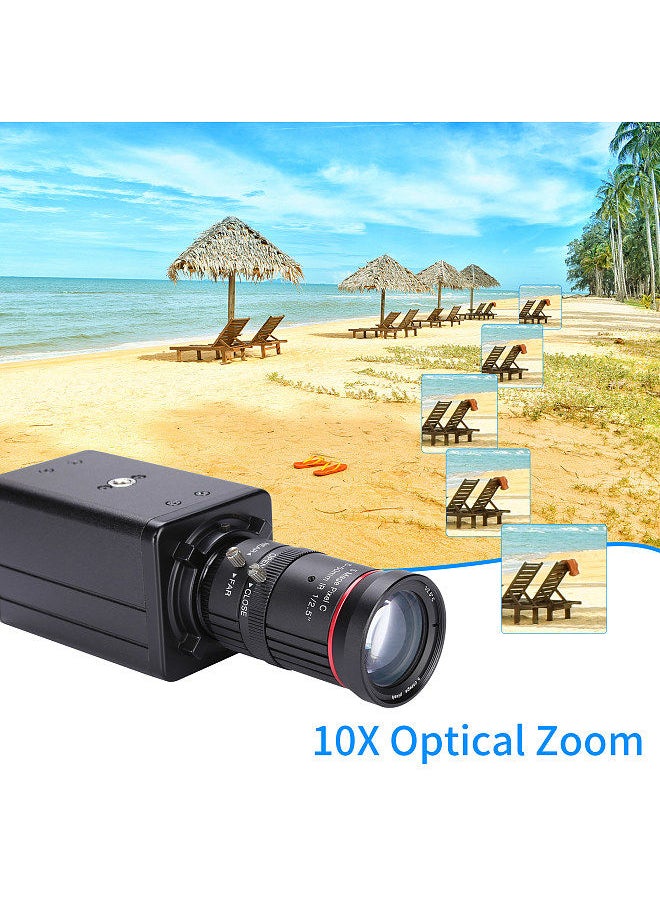 Generic - 4K HD Camera Computer Camera USB Webcam 10X Optical Zoom Manual Focus Auto Exposure Compensation Comaptible with Window XP/7/10 Linux Android Plug & Play - Image 1