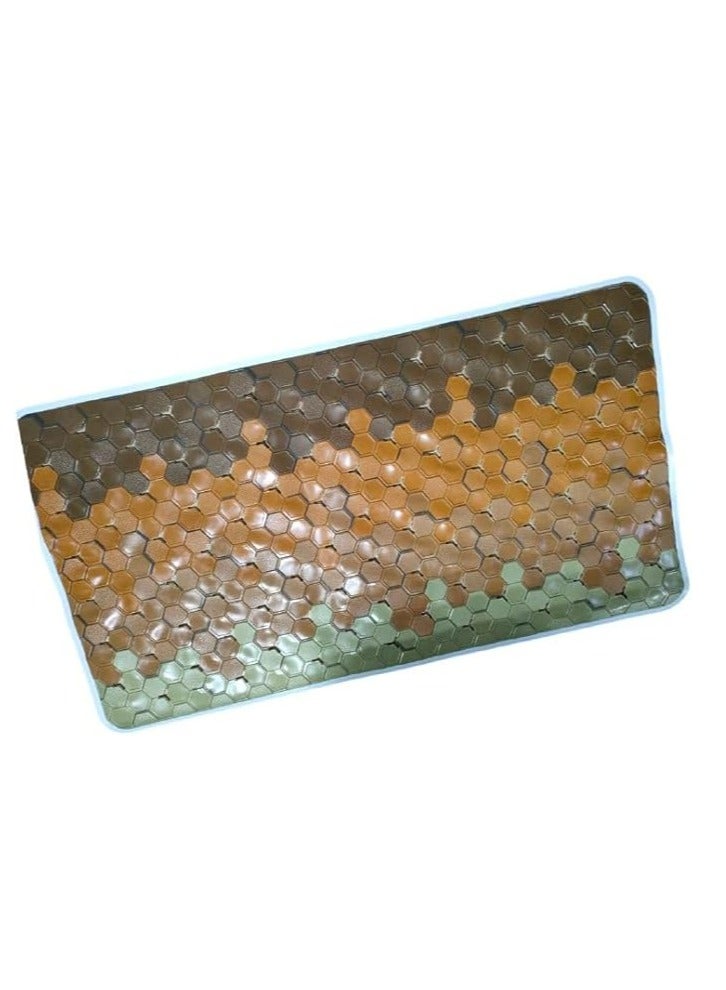 سبيس شوب سجادة الحمام غير قابلة للانزلاق وقابلة للغسل، سجادة استحمام خارجية مع كوب شفط في الأسفل (65 × 35 سم) - Image 3