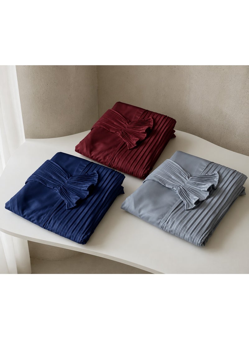 Women's 3-Piece Prayer Set: Pleated-sleeve garment with a front tie – Practical prayer *isdal* made of soft, comfortable fabric – Suitable for hospitality sets, guest gift packs, gifting, daily use, and travel.