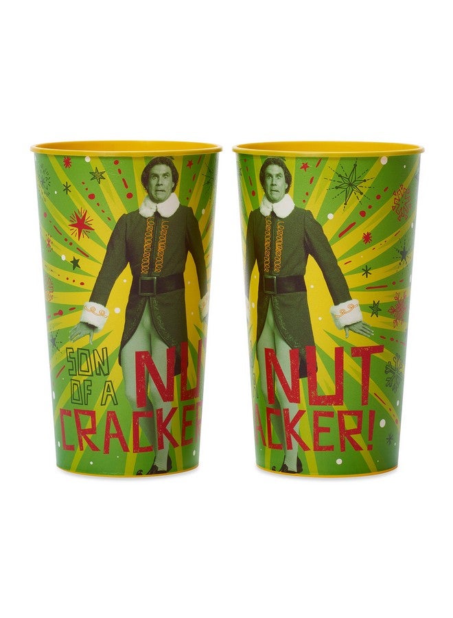 American Greetings 6-Count 22 oz. Reusable Plastic Cups, Buddy The Elf Christmas Party Supplies - Image 4