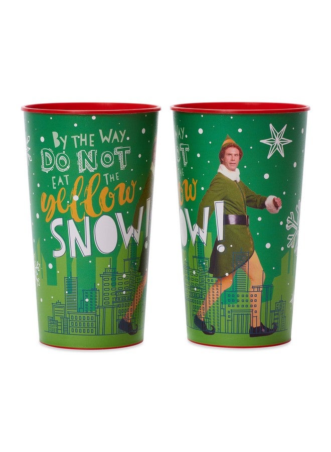 American Greetings 6-Count 22 oz. Reusable Plastic Cups, Buddy The Elf Christmas Party Supplies - Image 2
