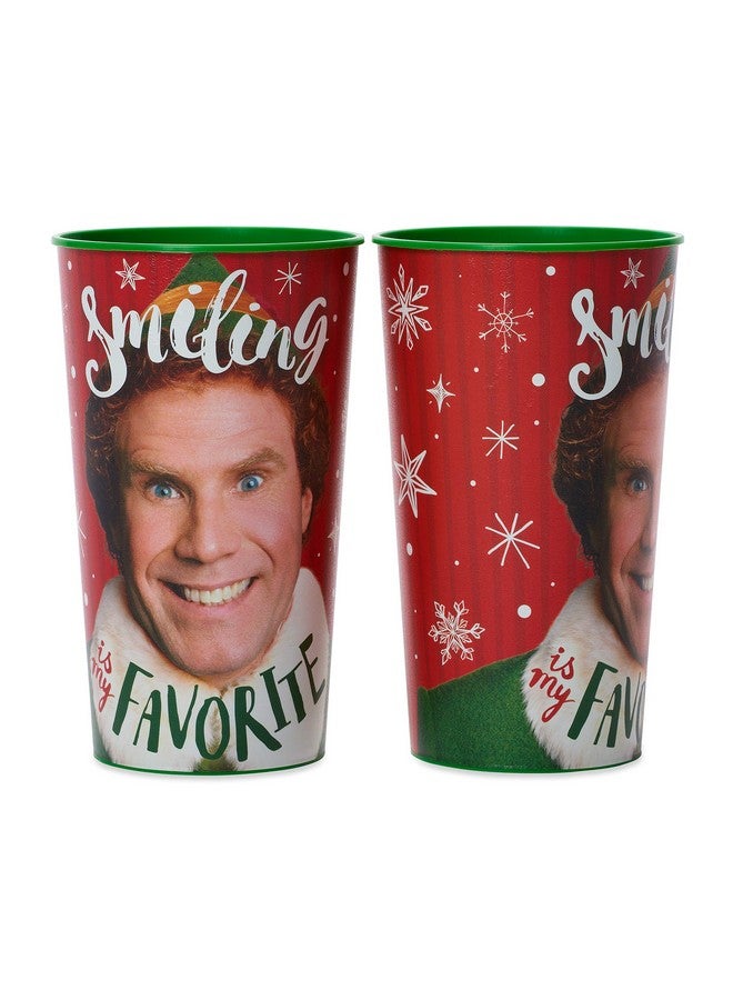 American Greetings 6-Count 22 oz. Reusable Plastic Cups, Buddy The Elf Christmas Party Supplies - Image 3