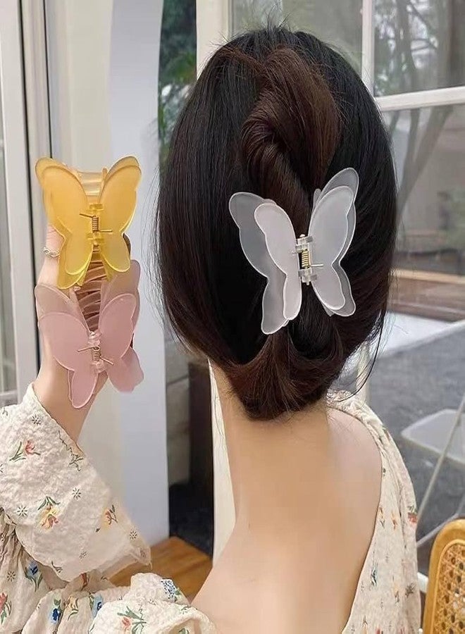 HOME13™ 6 pcs Butterfly Claw Clip, Retro Hair Clips Sweet Artificial Bangs Clips Decorative Hair Accessories for Women Girls - Image 3
