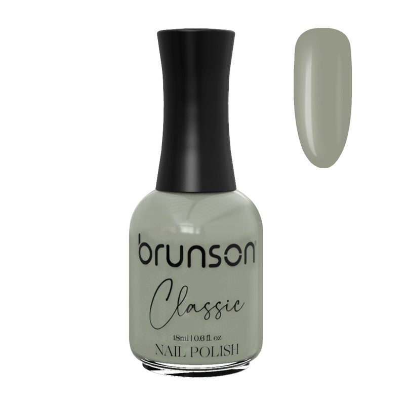 Brunson Classic Nail Polish 18ml Fast Dry Nail Lacquer Nail Harderner Normal Polish Glossy Gel Effect Quick Air Dry Long-Lasting Natural Nail Enamel Salon Quality Manicure Pedicure Regular Polish