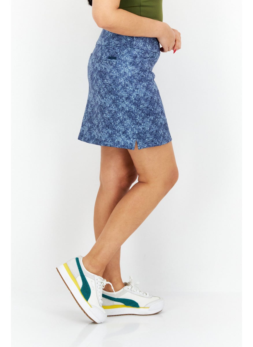 Adidas Women Sport Fit Outdoor Mini Skirt, Blue  - Image 3