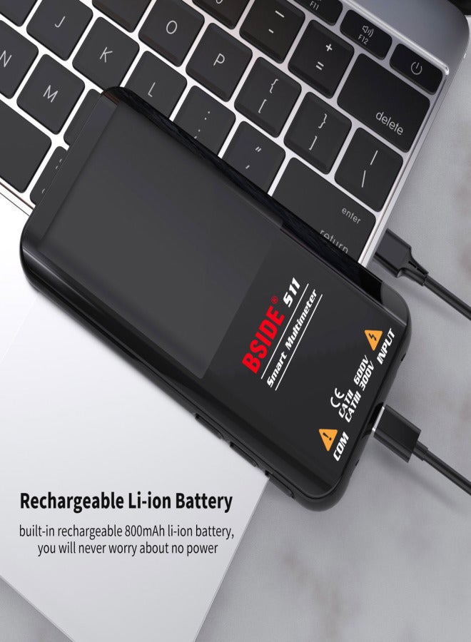 Bside S11 intelligent large screen multimeter with built-in lithium battery red - Image 4