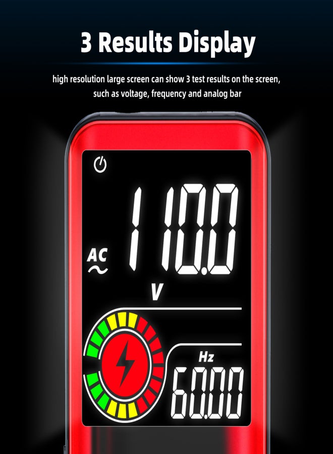 Bside S11 intelligent large screen multimeter with built-in lithium battery red - Image 2