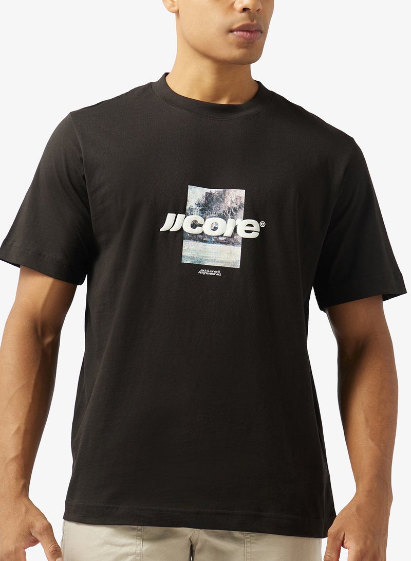 JACK & JONES Printed Crew Neck T-Shirt - Image 3