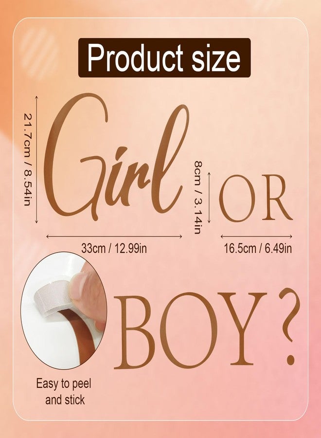 PEUTIER Girl or Boy Wall Sticker, Baby Shower Party Decal Sign Gender Reveal Sign Decal Gender Theme Decals Arch Decoration for Arch Wall Door Room - Image 2