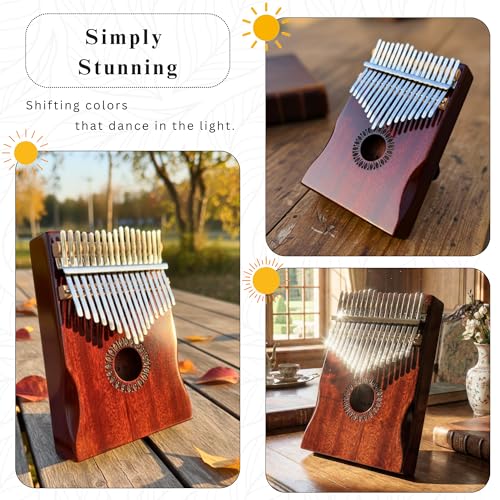 Newlam Kalimba Thumb Piano 17 Keys, Portable Mbira Finger Piano Gifts for Kids and Adults Beginners - Image 3
