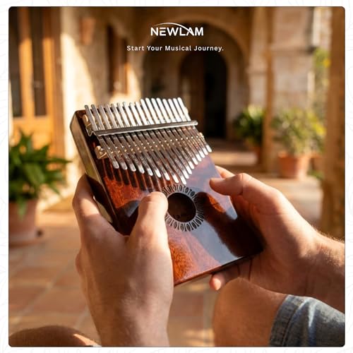 Newlam Kalimba Thumb Piano 17 Keys, Portable Mbira Finger Piano Gifts for Kids and Adults Beginners - Image 2