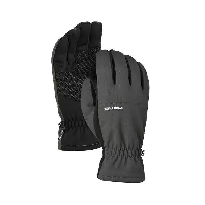 HEAD Men's Waterproof Hybrid Gloves (Grey, Small)