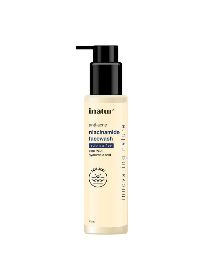 INATUR Niacinamide Face Wash With Zinc Pca| Anti-Acne| For Normal,Oily And Acne- Prone Skin| 100Ml  - Image 1