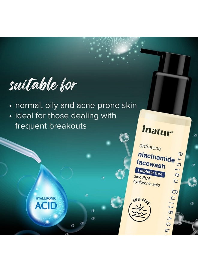 INATUR Niacinamide Face Wash With Zinc Pca| Anti-Acne| For Normal,Oily And Acne- Prone Skin| 100Ml  - Image 4