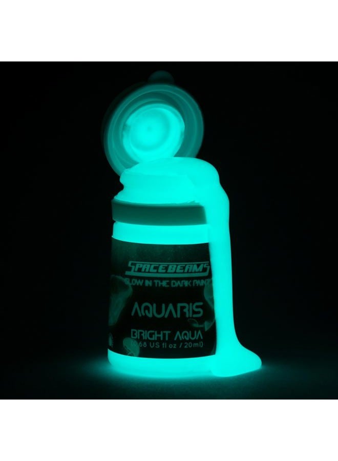SpaceBeams (20ml, Bright Aqua (Aquaris)) - Glow in The Dark Paint, Aquaris 0.68 fl oz (20ml), Bright Aqua Colour (Light Blue/Turquoise) by - Image 2