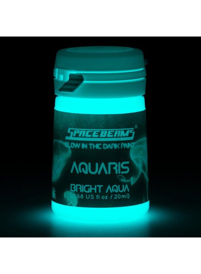 SpaceBeams (20ml, Bright Aqua (Aquaris)) - Glow in The Dark Paint, Aquaris 0.68 fl oz (20ml), Bright Aqua Colour (Light Blue/Turquoise) by - Image 3