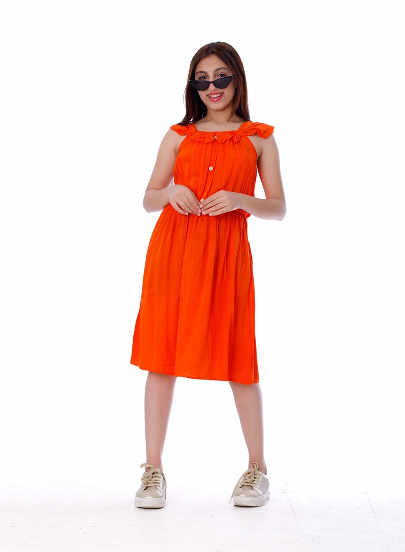 BEBO Girls Dress Orange  - Image 1