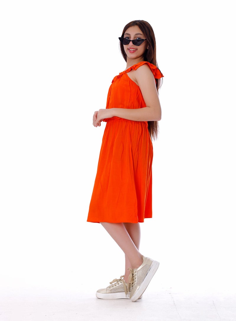 BEBO Girls Dress Orange  - Image 2