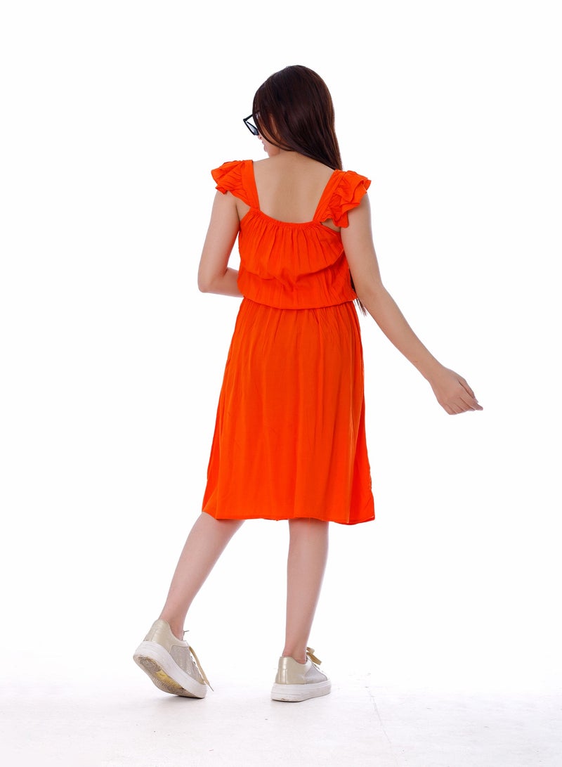 BEBO Girls Dress Orange  - Image 3