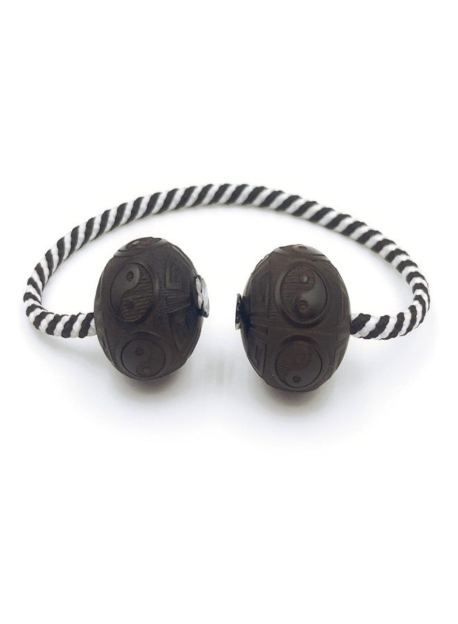 LXQQFUN Fidget Beads Skill Toys, Eight Diagram Prayer Beads, Made of Wooden, Worry Beads Fidget Toys, Portable EDC Use at Home or on The Go, Gifts for Skill Players (Black) - Image 1