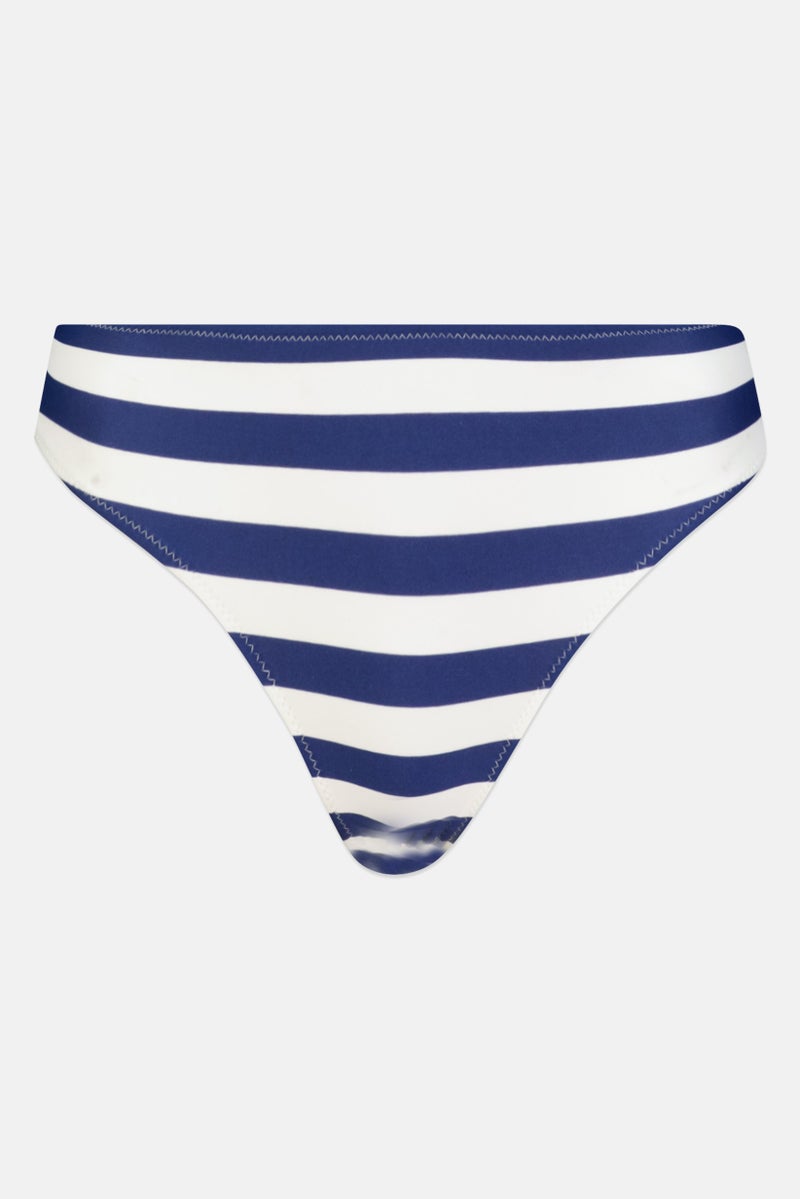 arena Women Stripe Pull On Bikini Bottom, Multicolor  - Image 1