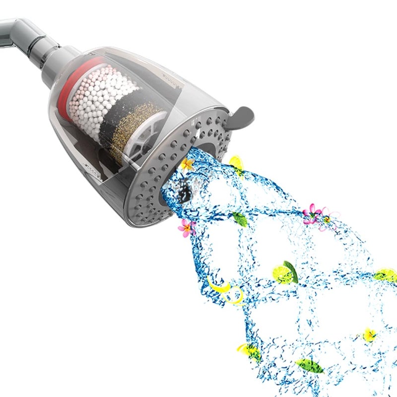 WaterScience CLEO Aromatherapy Shower Filter for Bathroom | Hard Water Softener for Bath | Aroma Pads with Natural Essential Oils (Pack of 10) | Shower Head for Borewell/Tanker Water | 5 Fragrances - Image 1