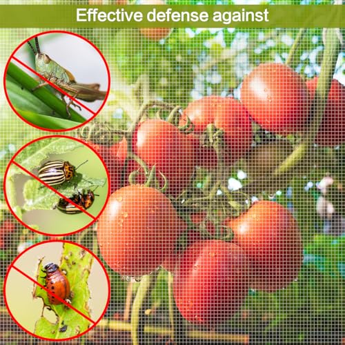 Alphatool 2 Pack 6.5x10ft Garden Netting - Ultra Fine Mesh Plant Covers to Keep Small Animals Pest Out, Bird Barrier Screen for Protecting Vegetables Fruits Flowers Raised Beds (Without Support Pole) - Image 5
