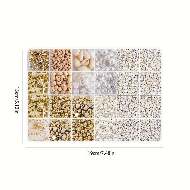 وو طقم صناعة المجوهرات والإكسسوارات بالفخار الملون - 6000 قطعة شرائح طين ناعم وخرز ملون وحروف لؤلؤية وأساور DIY - Image 1
