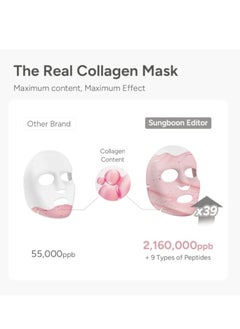 SUNGBOON EDITOR SUNGBOON EDITOR Deep Collagen Overnight Mask 37gx4ea | The real collagen 2,160,000ppb | Facial Hydrogel Masks with low molecular weight collagen for elasticity, firming, and moisturizing  - Image 3