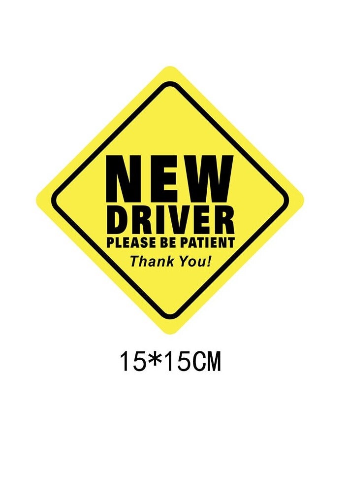 Generic NEW DRIVER Warning Decal | Waterproof Reflective "Student Driver" Sign (Unisex Design) | Dual-Use Sticker + Magnet (Fits Cars/SUVs/Trucks)  - Image 4