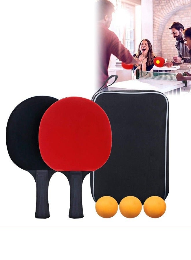 Bukela Ping Pong Paddles Set High-Performance Table Tennis Paddle with Premium Ping Pong Balls With Storage Case 2 Players Table Tennis Racket Set For Indoor & Outdoor Games - Image 1