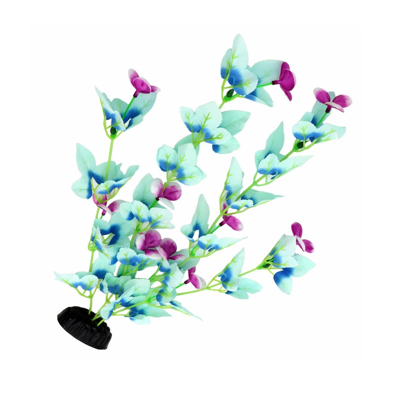 DVHEY 16 Inch Aquarium Fish Tank Plant Betta Fish Tank Decor,2 Pack Silk Aquarium Plants for Aquarium Decoration (White-Blue) - Image 3