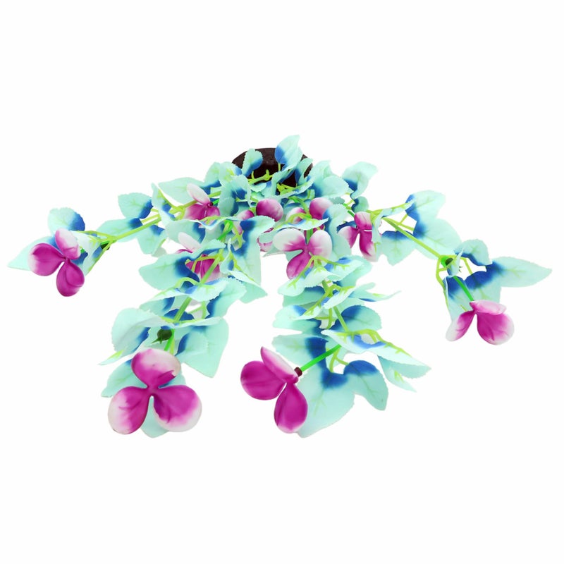 DVHEY 16 Inch Aquarium Fish Tank Plant Betta Fish Tank Decor,2 Pack Silk Aquarium Plants for Aquarium Decoration (White-Blue) - Image 5