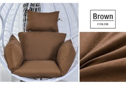 KYNE Microfibre Cushion for Hanging Basket Swing Chair for Outdoor Egg Swing ChairGarden Swing Seat Padded Pillow Polyester Designer Cushion Brown - Image 5