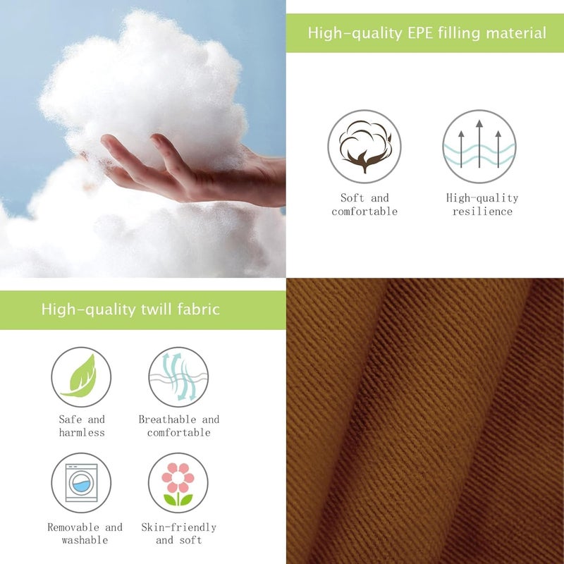 KYNE Microfibre Cushion for Hanging Basket Swing Chair for Outdoor Egg Swing ChairGarden Swing Seat Padded Pillow Polyester Designer Cushion Brown - Image 3
