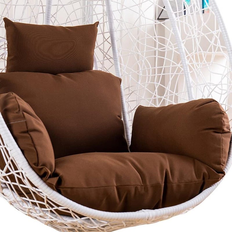 KYNE Microfibre Cushion for Hanging Basket Swing Chair for Outdoor Egg Swing ChairGarden Swing Seat Padded Pillow Polyester Designer Cushion Brown - Image 1
