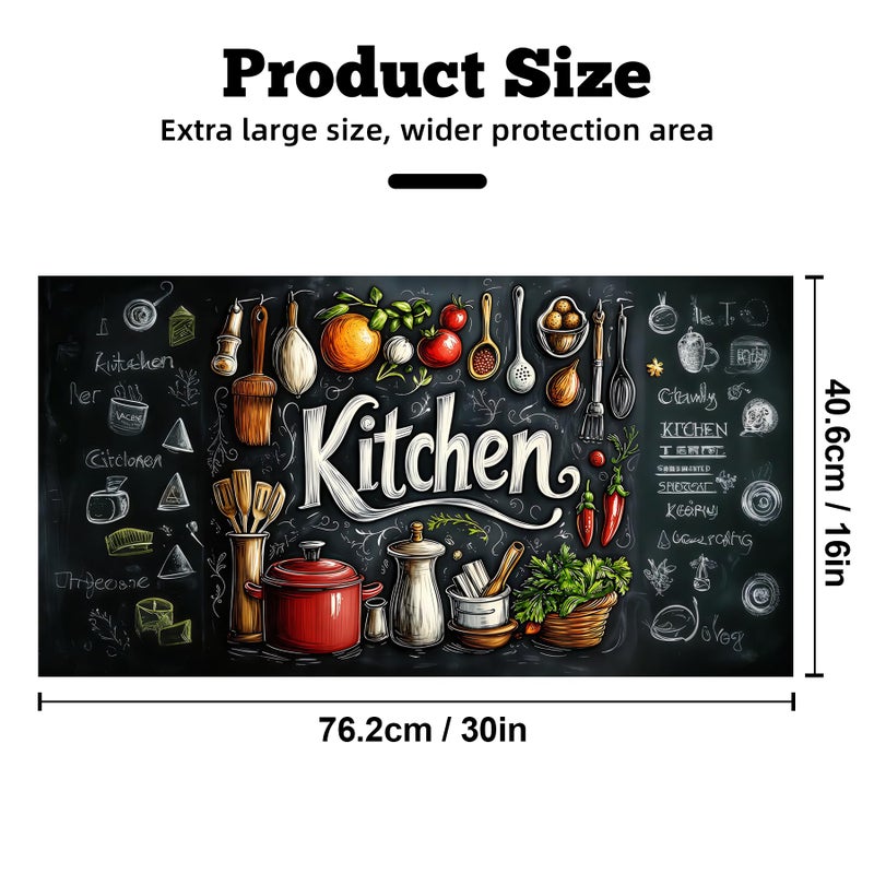 AOHMPT Kitchen Wallpaper and Stove Backsplash Stickers - Waterproof PVC Vinyl Peel & Stick Decals, Reusable Glossy Wall Art for Modern Homes by EasyInstall Decor 30" x 16" - Image 2