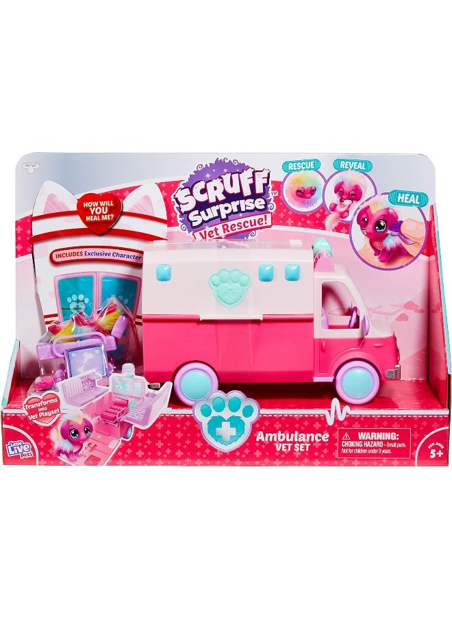 MGA Entertainment Little Live Pets Scruff-a-Luvs Surprise Vet Rescue - Ambulance Vet Set with a Doctor's Bed  - Image 2