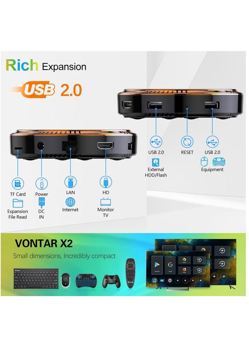 TV Box Android 11.0 Amlogic S905W2 Quad Core ARM Cortex A35 Support 2.4G&5G Dual WiFi BT4.0 Smart TV Box